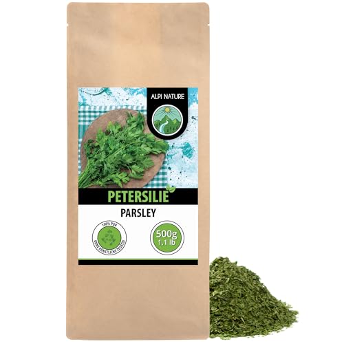 Alpi Nature Petersilie getrocknet 500g, Petersilie gerebelt, Gewürz zum Kochen, Suppen, Saucen