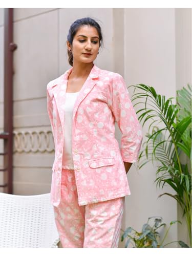 Image of DHRUVI TRENDZ Women's Rayon Floral Co Ord Set | Stylish | Festive | Travel | 3 /4 Sleeve Trendy Korean Summer Travel Outfit | Lightweight Two Piece Dress for Beach & Holiday Look