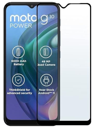 Image of HD Tempered Glass Screen Protector Compatible For Moto G10 Power With Edge To Edge Coverage And Easy Installation Kit