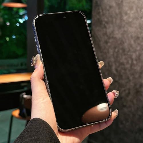 Coque iPhone 14 Pro Max relief carbone protège objectif vert - 4