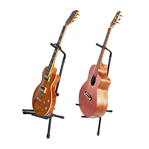 Guitar Stand - Adjustable Fit Electric, Classical Guitars and Bass, Guitar Accessories, Folding Guitar Stand - Thumbnail 2