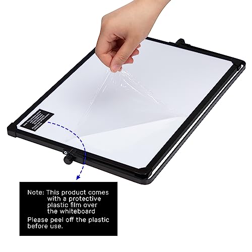 DOEWORKS Pizarra Blanca Magnética 35 x 25cm, Pequeña Pizarra Blanca de Doble, Mini Pizarra Magnética de Borrado en Seco para Hogar Escuela Oficina, con Soporte Negro - imagen 8