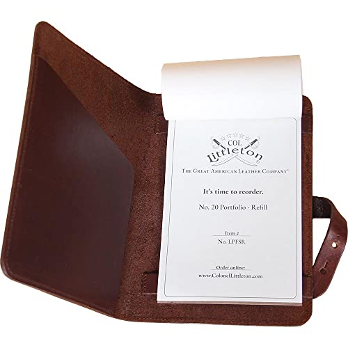 Travel Size Leather Portfolio No. 20 - Brown | Usa Made | Col. Littleton #TOP4
