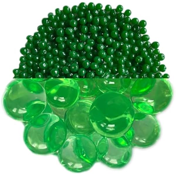 trendfinding 100 g dekoracyjny granulat magazynujący wodę, zielony, wielkość ziarna 6-8 mm, dekoracja do kwiatów i roślin, 10 litrów, bardzo wydajny, wszechstronne zastosowanie
