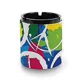 Cenicero Mapa De Fondo De Color Cenicero Para Exteriores - Cenicero De Cuero Para Cortador De Cigarros - Porta Cigarros Negro Brillante Para Uso 7.9*10cm