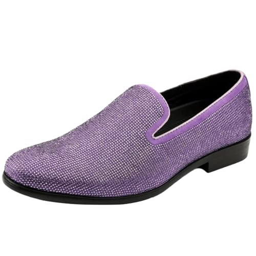 Image of Amali Men's Embellished Velvet Tuxedo Loafers, Smoking Slippers