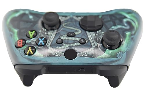 Image of ProControllers LLC Hand Airbrushed Fade Custom Controller Compatible with Xbox Series X /S & Xbox One (Series X /S Green Snake)