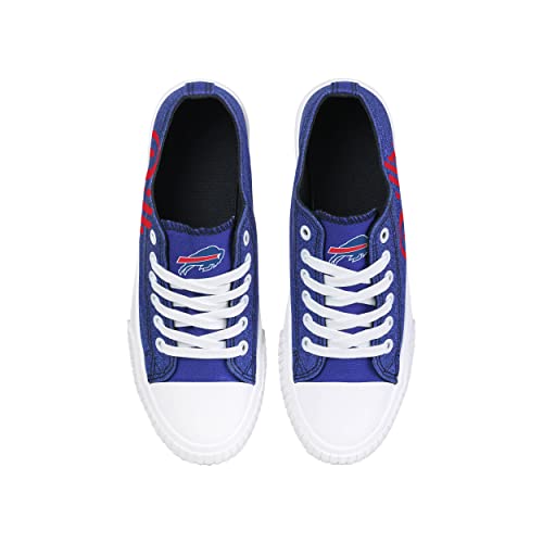 Image of FOCO Womens NFL Team Logo Ladies Fashion Color Glitter Low Top Canvas Sneakers Shoes