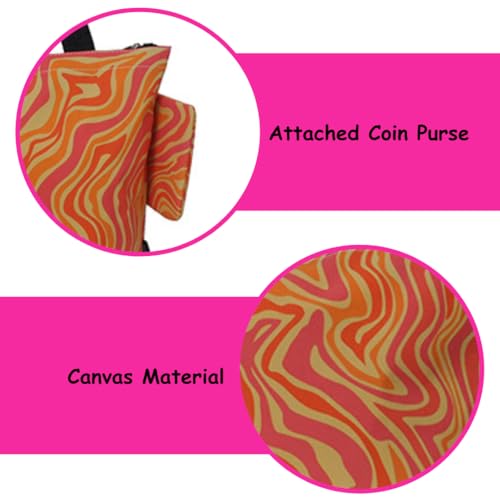 Image of NGIL Medium Top Zipper Closure Canvas Tote Bag with Attached Matching Coin Purse For Moms and Nurses