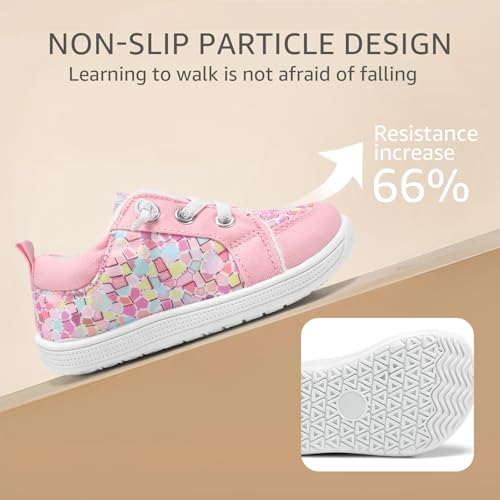STQ KIDS Boys' Toddler Barefoot Sneakers: Non-Slip Wide Toe Box Shoes for First Walkers