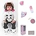 ZIYIUI Realista Reborn Muñecas Bebé 60 cm 24 Pulgadas Bebés Reborn Niño Ojos Abiertos Vinilo Silicona Suave Recién Niña Dolls Reborn Muñeca Mayores 3 años Magnético Juguete