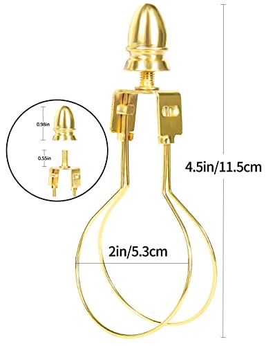 Gigivosha 212E Lamp Shade Harp Holder Adapter Kit - Clip On Lampshade Light Bulb With Shade Attaching Finials Support Fitter Parts Converter thumb #1