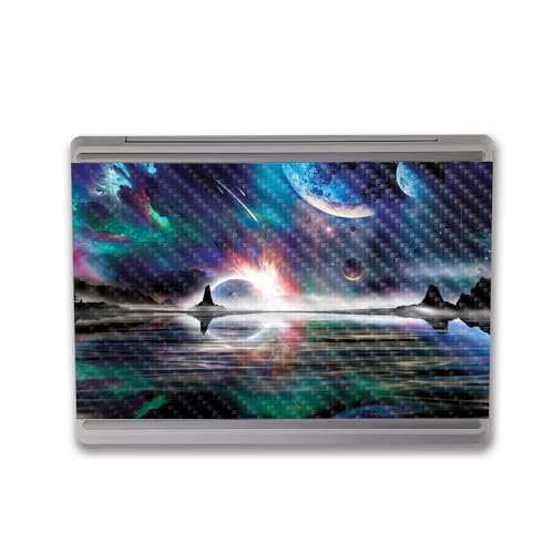 Image of MightySkins Carbon Fiber Skin Compatible with Microsoft Surface Laptop Go 3 (2023) Full Wrap Kit - Space Horizon | Protective, Durable Textured Carbon Fiber Finish | Made in The USA