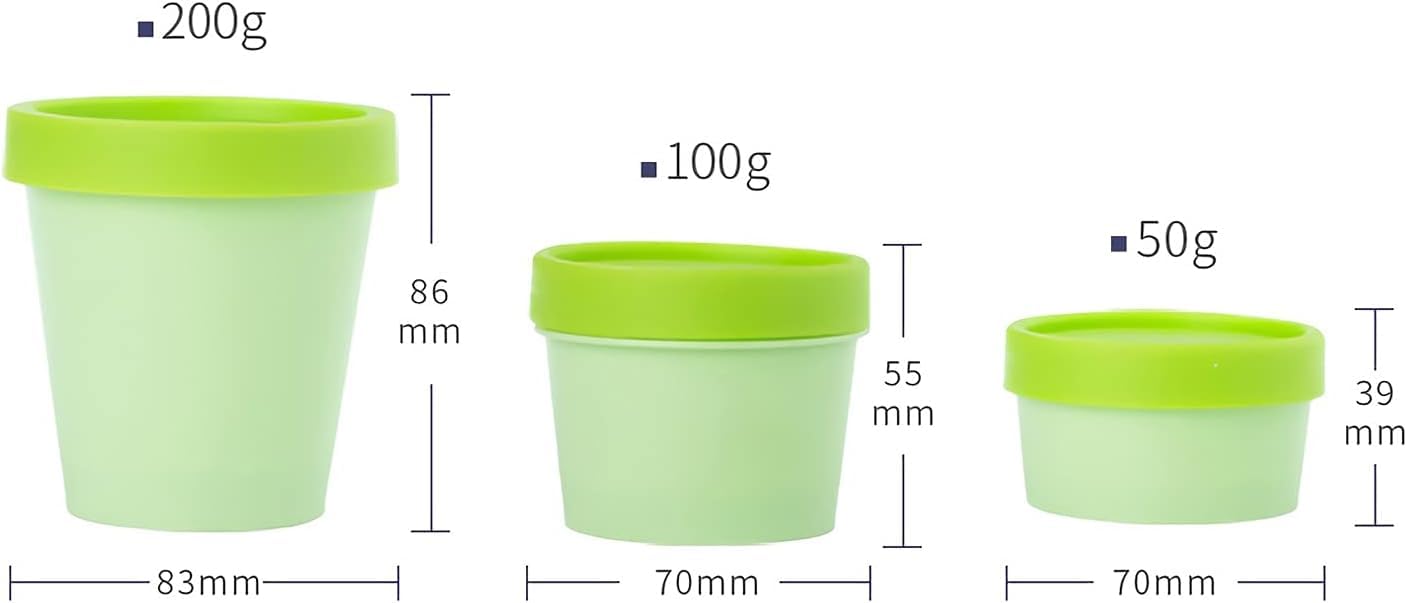 Kosmetiktiegel, 20 PC-Vorratsdosen aus Kunststoff mit Inneneinsatz zur Aufbewahrung von Körper-, Hand- und Gesichtscreme, Lotion, Gel, 5 x Spatel(Black,200ml)