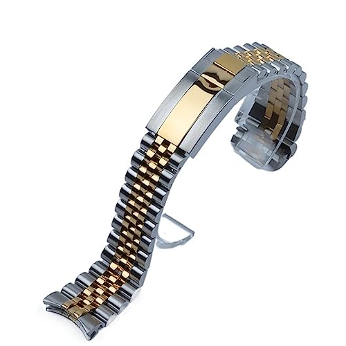Bracelet de montre en acier inoxydable étanche pour le sport et le bureau 20mm