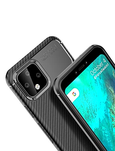 Coque Google Pixel 4 aspect carbone bleu anti-choc - 5