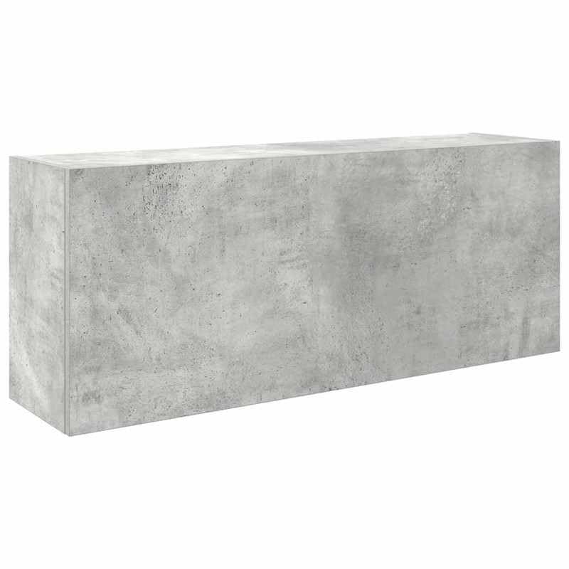 Eleganz Armario de pared para baño, color gris hormigón, 100 x 25 x 40 cm, juego de muebles de baño de material de madera, ahorra espacio y moderno, perfecto para baños pequeños, duradero y elegante