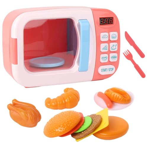 Suxdlan Set microonde Giocattolo (13 Pezzi) microonde Alimentato a Batteria
