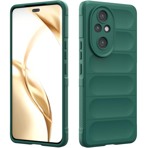 Housse Honor 200 Pro 5G en silicone premium vert foncé avec finition douce