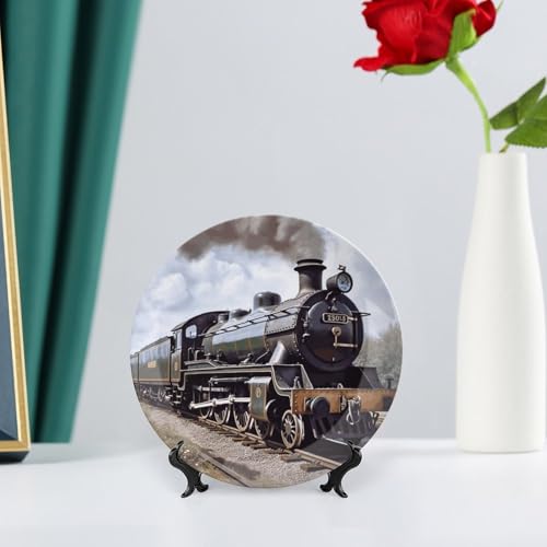 Plato Decorativo Locomotora a Vapor de Porcelana 6 Pulg miniatura 6
