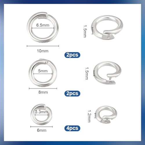 Anneaux de jonction verrouillables anti-perte pour création bracelets