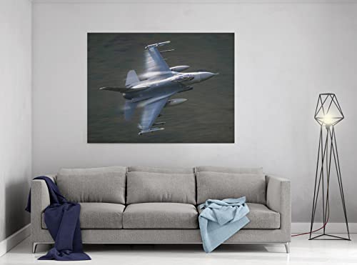 F-16 Fighting Falcon Airplane Canvas Wall Art Prints F-16 Fighter Jet Poster Aviation Wall Art Decor U.s Air Force Picture Artwork Military Plane Decoration For Men Boys Room - 16 X 24 Inches #TOP3