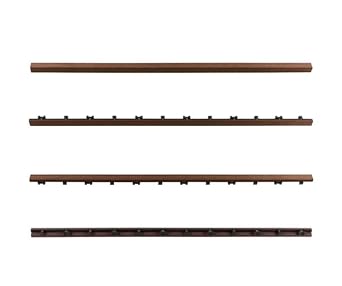 NewTechWood 1/12 ft. x 3 ft. Quick Deck Composite Deck Tile Straight Trim in 2-Pieces/Box Brazilian Ipe