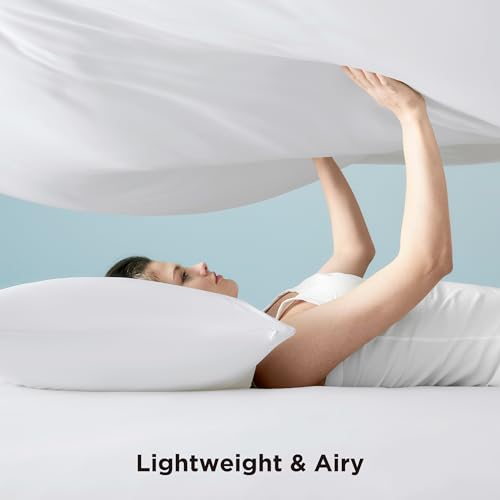 Image of Bedsure Cooling Sheets Cal King, Hot Sleeper Bed Sheets, Up to 18 Inches