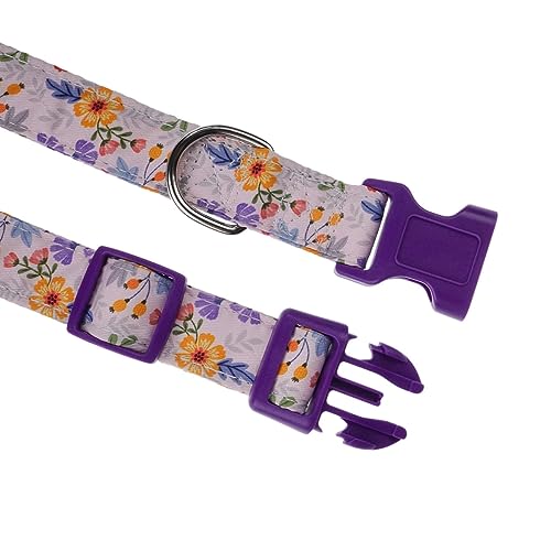 YLrank Dog Collars with Floral Flower Patterns, Soft Adjustable Dog Collars for Small Medium Large Dogs - Image 4