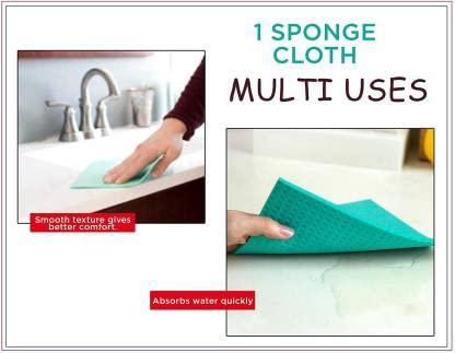 Image of ORSOP Household and Kitchen Cleaning Sponge, Microfiber Kitchen Wipes,Multipurpose Absorbent, Reusable (Multicolor) Wet and Dry Nylon Cleaning Cloth (5 Units) (15)