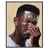 Black Art - African Americans Bathroom Wall Decor - funny Bathroom Wall Art - Masculine Home Decor for Black Men, Boys - African American Wall Art - African American Decor, Black American Poster 8x10