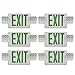 Ainfox 6 Pack LED Exit Sign Emergency Wall Light, Back -up Letter Cover (green/6pack)