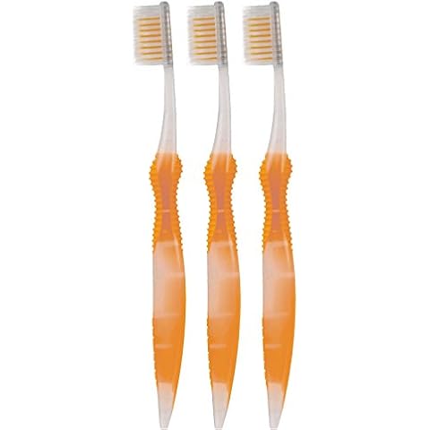 Sofresh Flossing Toothbrush - Adult Size | Your Choice of Color | (3-Pack, Orange) Cover
