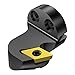 Sandvik Coromant 570-SDUCL-20-07-EX CoroTurn 107 Head for Turning, DCMT 07 02 04 Master Insert, 570-SDUCR/L.X Tool, Left Hand, 15 mm Functional Length, 15 mm Functional Width, 20 mm Shank Diameter