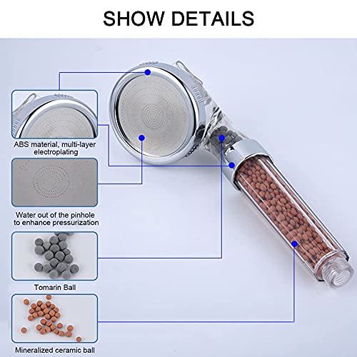 ACHANFLY Soffione Doccia Anticalcare con 3 Modi