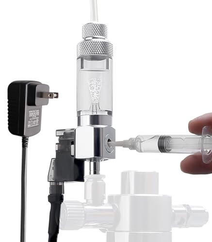 Clscea CO2 Bubble Counter with Solenoid Valve and Check Valve for CO2 Generator Water-Filled Version