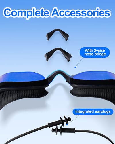 Image of Swim Goggles, Super Clear View,Goggles Swimming Adult, Suitable for All Kinds of Swimming Programs