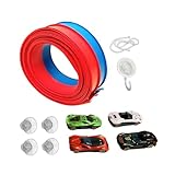 DeeRace フレックストラック 15フィート おもちゃの車付き 誕生日プレゼント DIY 楽しい軽量 3 4 5 6 7 8歳向け フレキシブル レースカー トラック おもちゃ 子供用