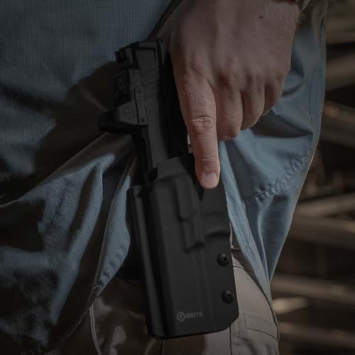 Gritr OWB-SPRFD-ECH-L Kydex Pistol Holster Compatible With Springfield Armory Echelon W/Optic Cut, Open Bottom, Adjustable Cant & Retention | Edc Gun Accessory thumb #4