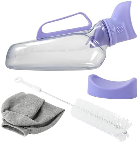 Female Urinal 40oz, Leak-Proof Urine Bottle with Handle for Bedside & Nighttime Use