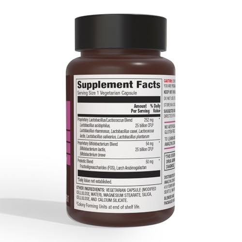 Image of Amazon Basics One Daily Women's Probiotic, Support Urinary Tract and Vaginal Health, 50 Billion CFU (7 strains), Lactobaccilus and Bifidobacteria blend, 30 Capsules (Previously Amazon Elements)