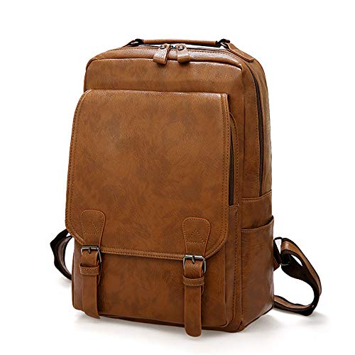 Mochila Para Notebooks E Trabalho Executiva - Material Couro, Espaco Para Até Notebook 16', Estilo Sofisticado, Multi Bolsos, Resistente a Chuva (Urban Classic, Brown)