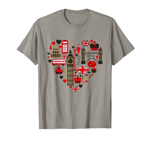 Vintage London Tshirt I Love Travel Wanderlust Union Jack