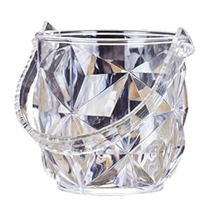 ijsemmer Acryl Bar Ice Bucket Twee handgrepen Champagne Bucket Wine Bucket Spit Wine Barrel Container KTV Club Bar Supplies