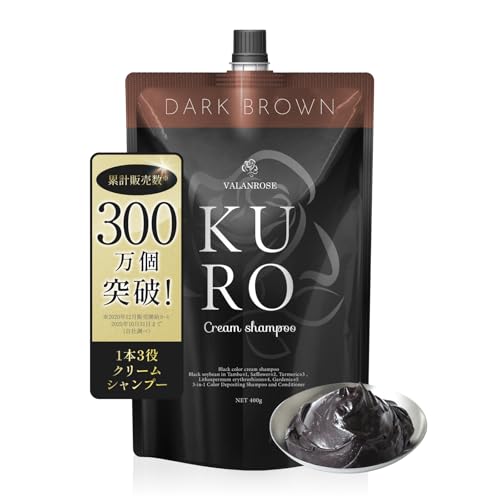 【1本7役】バランローズ KUROクリームシャンプー (白髪用ヘアマニキュア・トリートメント・ダメージケア・...