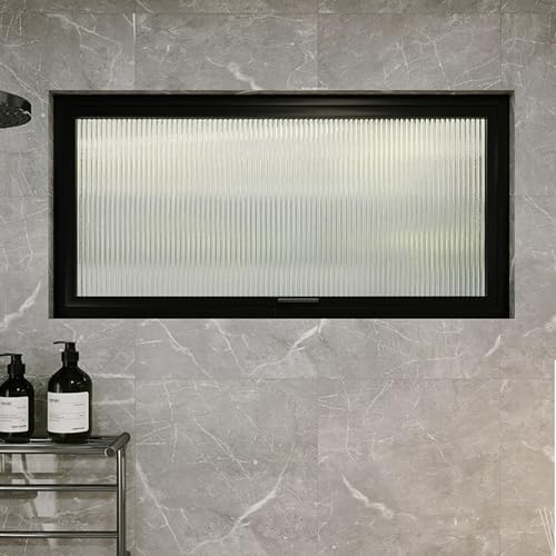 Ventana Corrediza Rectangular de Metal para Casa,Ventana Abatible para Sótano con Rotación de 360°,con Manijas,Guillotina Empotrada,para Cocina,baño,sótano,balcón y casa