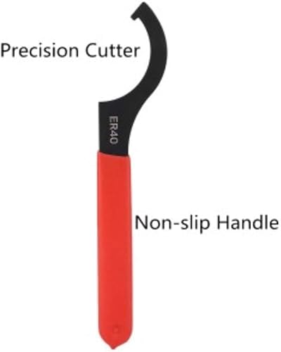 Miniatura 4 de Walfront Llave de pinza ER40 Llave de acero de alto carbono Tuerca de sujeción manual Llave de mandril
