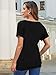 MOLERANI Women's Casual Short Sleeve Round Neck Loose Tunic T Shirt Blouse Tops, Black, L