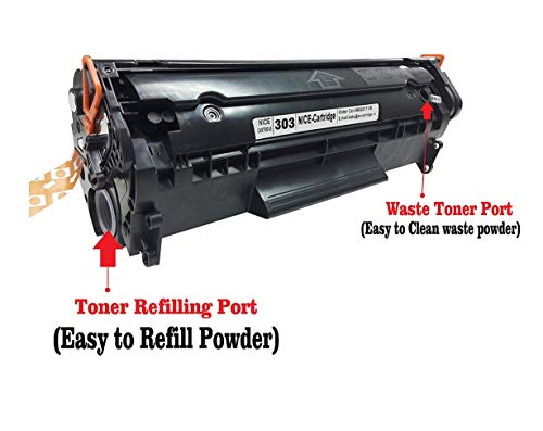 Image of NICE Easy Refill 303 for Canon LBP 2900, 2900B, 3000, L11121E - Black, High Yield - Toner Cartridge + Easy Refill Powder