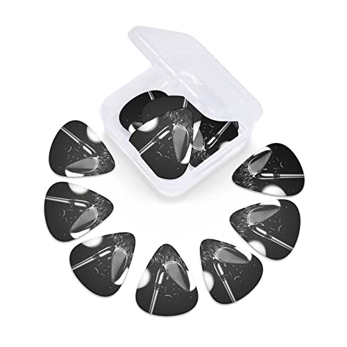 Ensemble de 12 médiators de guitare de golf noir et blanc pour guitare acoustique, guitare électrique, contrebasse… - Les Beatles, Paul McCartney, John Lennon, RIngo Starr, George Harrison Ensemble de 12 médiators de guitare de golf noir et blanc pour guitare acoustique, guitare électrique, contrebasse… – Image 7